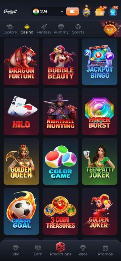 Goplay11 mobile fantasy cricket app
