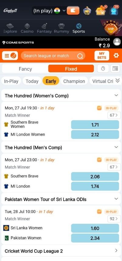 Goplay11 app for Android users